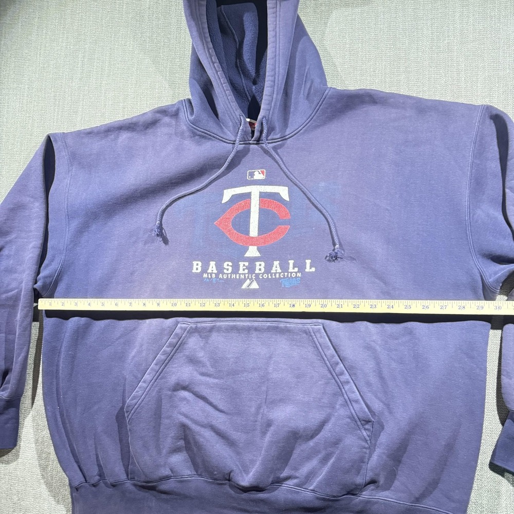 Minnesota Twins Hoodie Mens 2XL Purple MLB Baseball Majestic Authentic Pullover - Picture 5 of 7